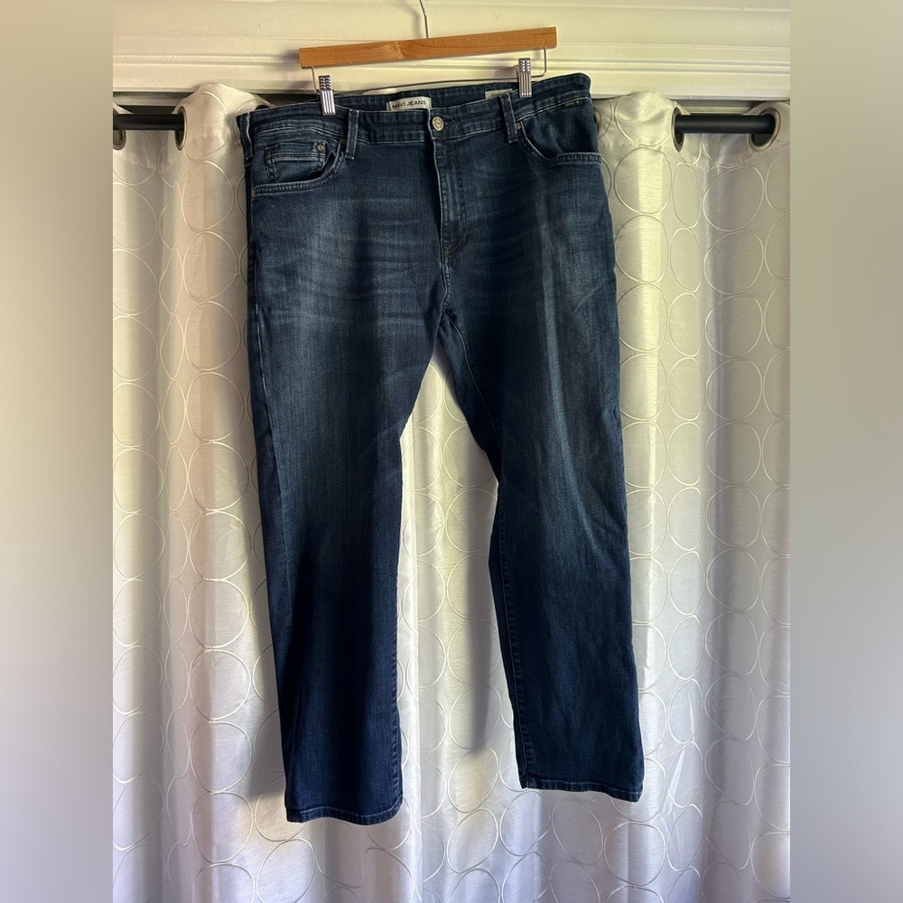 Mavi ~ Marcus Slim Straight Leg Distressed Jeans ~ Size 40x30 ~ Dark Wash